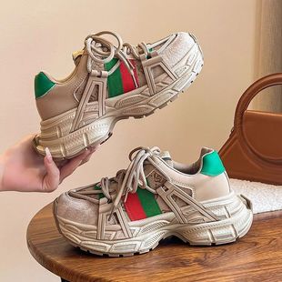 Thick-Soled Height-Increasing Dad Shoes for Women Original Single 2025 Spring New Trendy Sports Shoes Casual