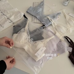 0616 # レースフェアリーラテックスブラジャーフレンチライト高級レースノンワイヤー通気性快適シームレス薄型下着