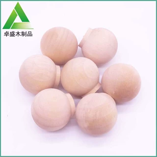 木质蘑菇拉手荷木圆球木珠榉木挂衣钩木质圆木球半圆球欢迎订购