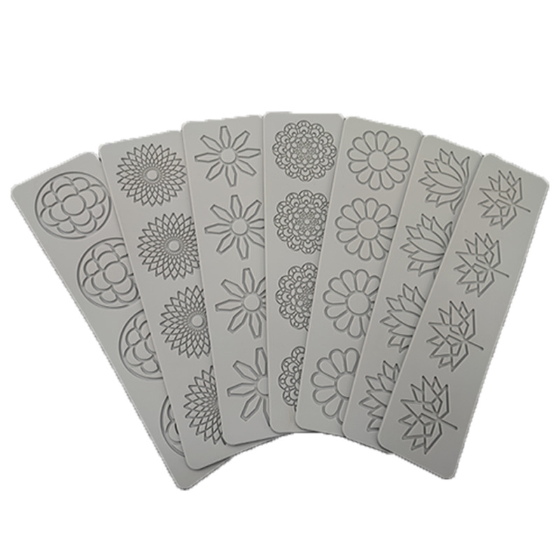 Nuevo en stock Daisy Lotus caleidoscopio fondant LACE pad DIY hornear decoración molecular cocina impresión molde