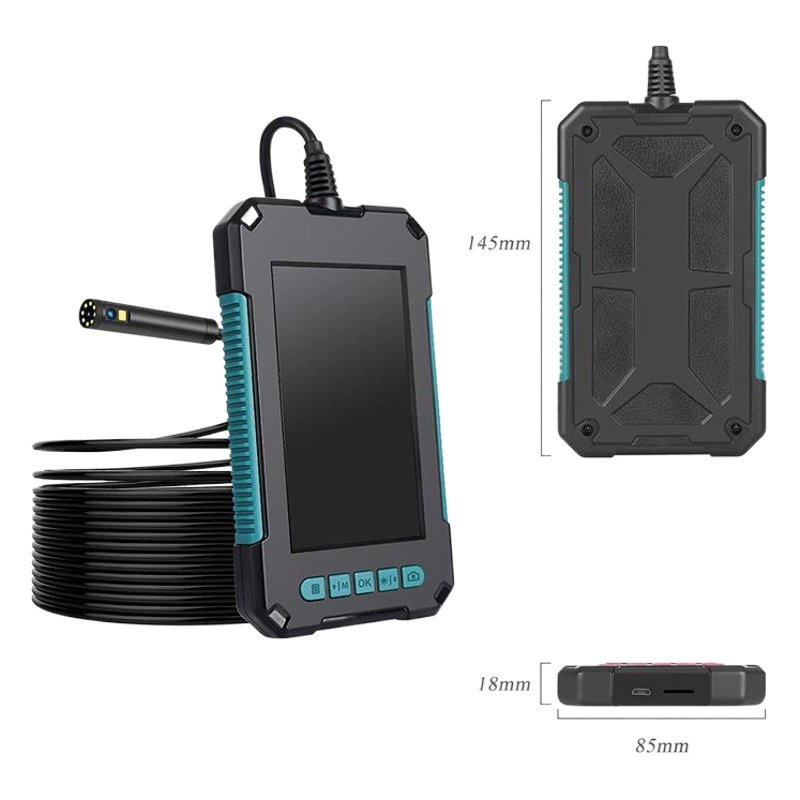 Ручной экран HD двойной объектив промышленный эндоскоп 2 миллиона портативный экран с полной кнопкой портативный трубный эндоскоп