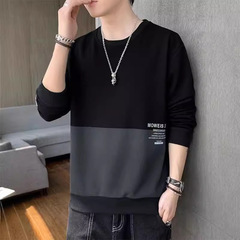 クロスボーダー春秋パーカー男性服トレンドゆるい長袖tシャツ百合打底韓国版秋装男性上着