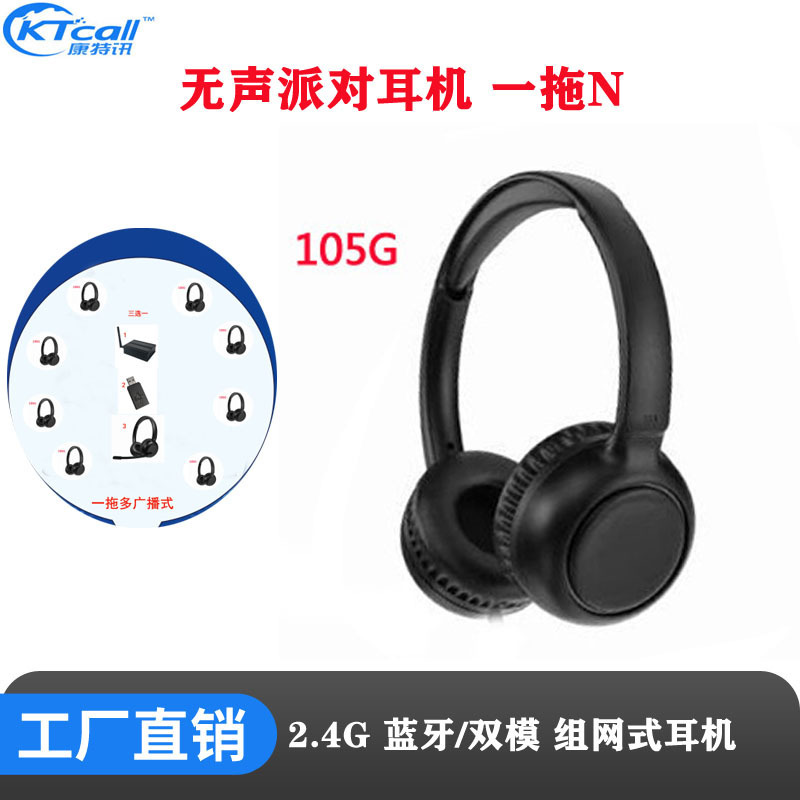 Rf | 2.4g | Uhf | A Pair of Didiisco Silent Party Hifi Headphones, Educational and Training Headphones