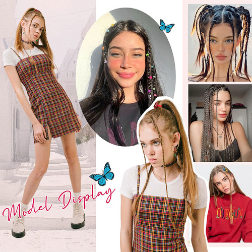 Wig ponytail for women European and American three-strand braid temperament braided hair braid natural simulation water drop clip ponytail