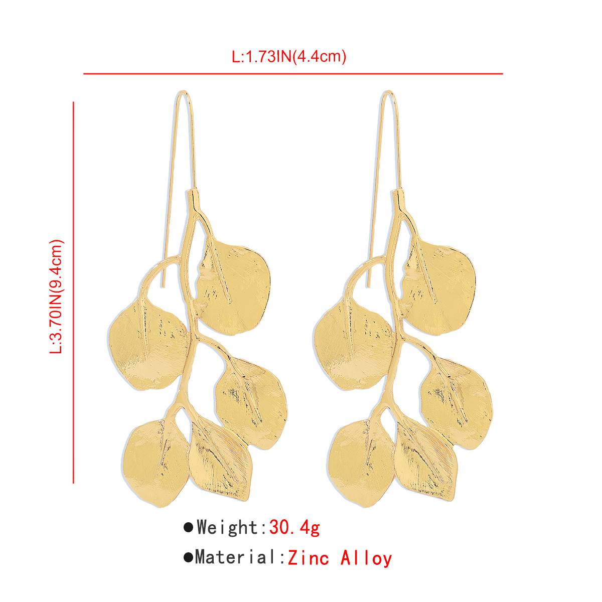 Retro Leaf Alloy Plating Women's Drop Earrings 1 Pair display picture 1