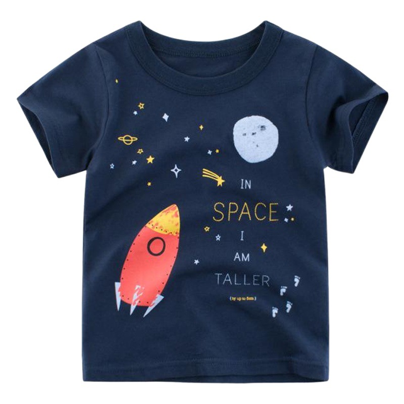 27kids marca ropa para niños al por mayor 2025 verano nuevo estilo para niños camiseta de manga corta ropa de bebé coreana camiseta ins