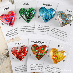 Pocket Hug Heart Valentine's Day Girl Son Brother Mom Dad Family Pocket Hug Heart Gift