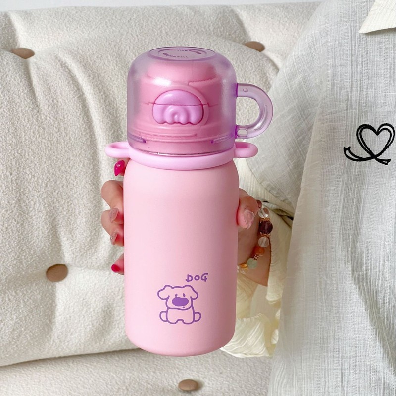 新しいカラフルなつや消し 3 ドリンクカップ 316 ステンレス鋼魔法瓶カップ女の子のための屋外ポータブルロープウォーターカップ卸売|undefined