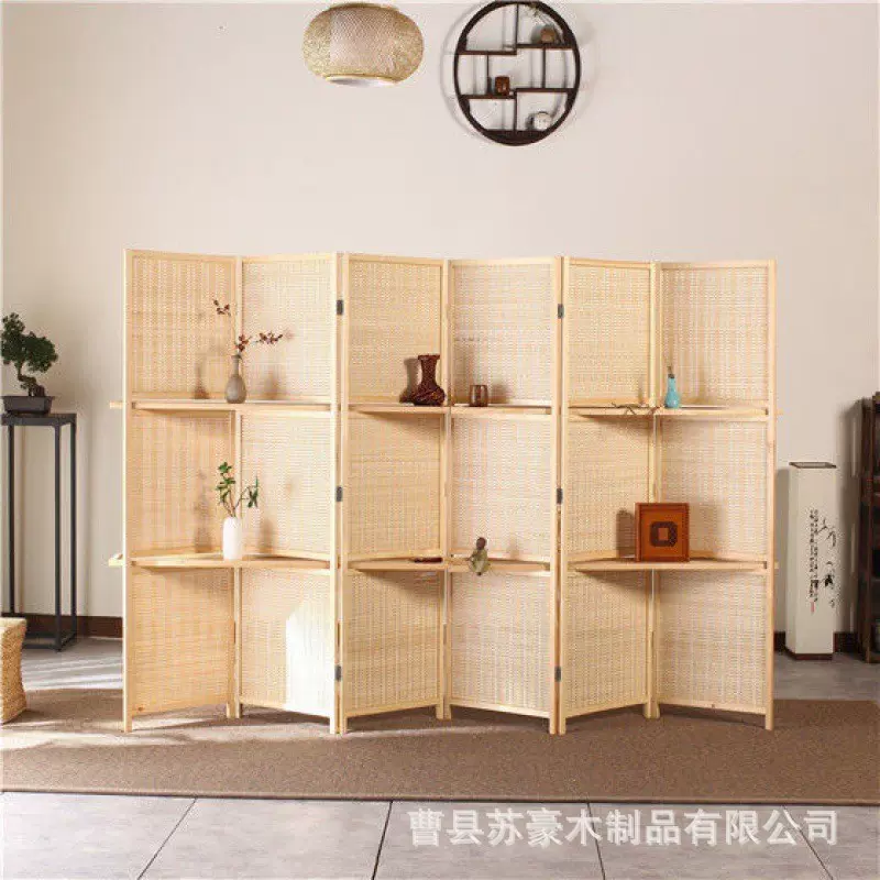 中式屏风折叠隔断简约现代客厅墙移动折屏酒店实木屏风隔断批发