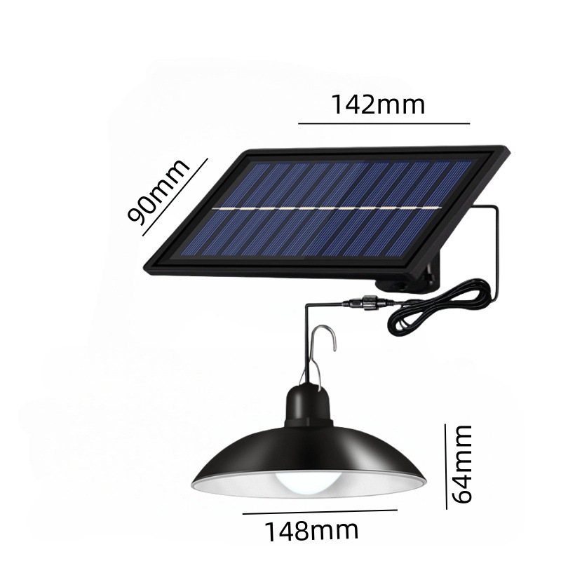 Lámpara solar WL2390 con luz cálida (sin mando a distancia) + caja de color