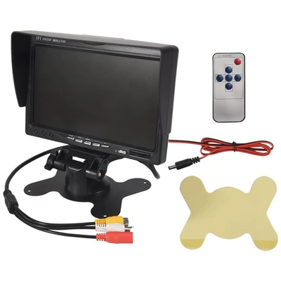 7-inch folding display bus Car display - 7inch-monitor-av-plug-with-sun-hat