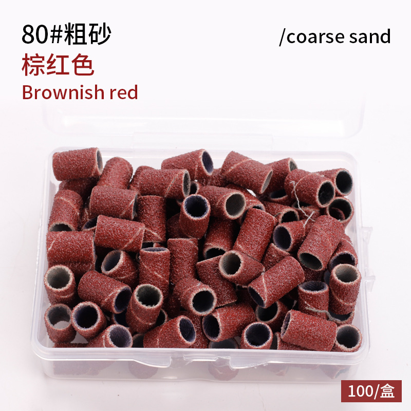 Transfronterizos para nuevos productos de molienda de uñas de alta calidad, molienda de anillo de arena 80#120#180#100 cápsulas / paquete en stock