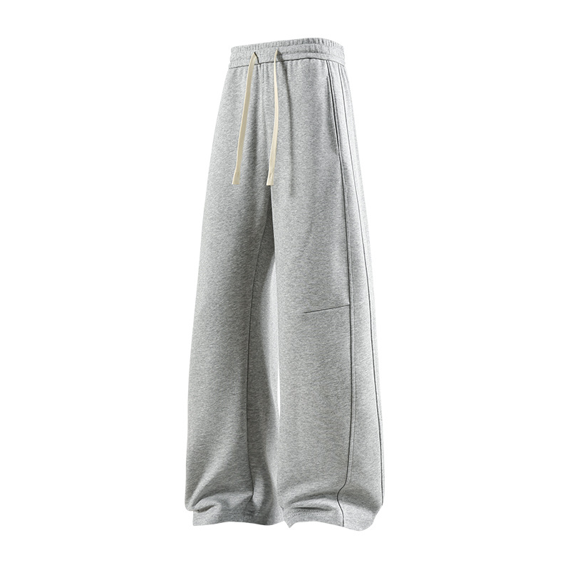 Pantaloni larghi da uomo dal taglio rilassato – Pantaloni dritti in morbido misto cotone per un abbigliamento casual_voghion.com
