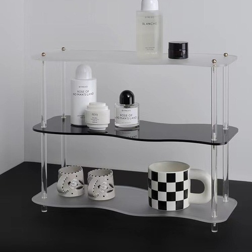 Removable Wave Acrylic Cup Storage Rack Cosmetic Storage Rack Desktop Perfume Bathroom Display