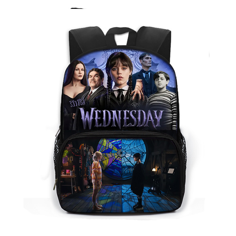 Wednesday Addams and Enid Children School Bags Gothic Girls Nevermore Academy Kids Backpack Book Bag Student Schoolbags Gift