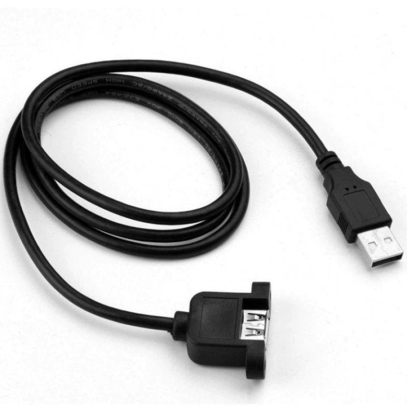 Новый USB-удлинитель с ушками может фиксироваться к общему удлинителю с отверстием для винта USB с резьбой