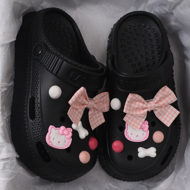 Spot super hot 2024 primavera y verano zapatos de suela gruesa EVA para adultos para mujeres zuecos transpirables aumentados para playa junto al mar