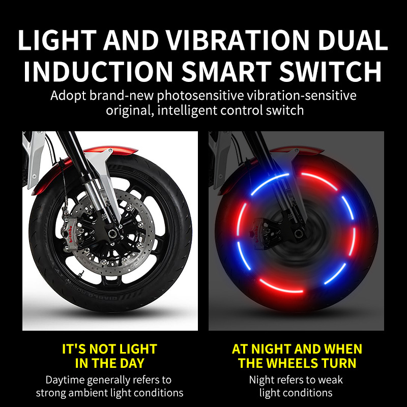 Motorcycle Car Wind Sensing Fire Wheel Rechargeable Vibrating Flashing Decorative Tire Valve Light_voghion.com