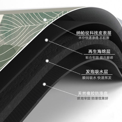 Cross-border kitchen countertop drain mat wipeable no-wash absorbent mat non-slip dish insulation mat bar mat wash basin mat