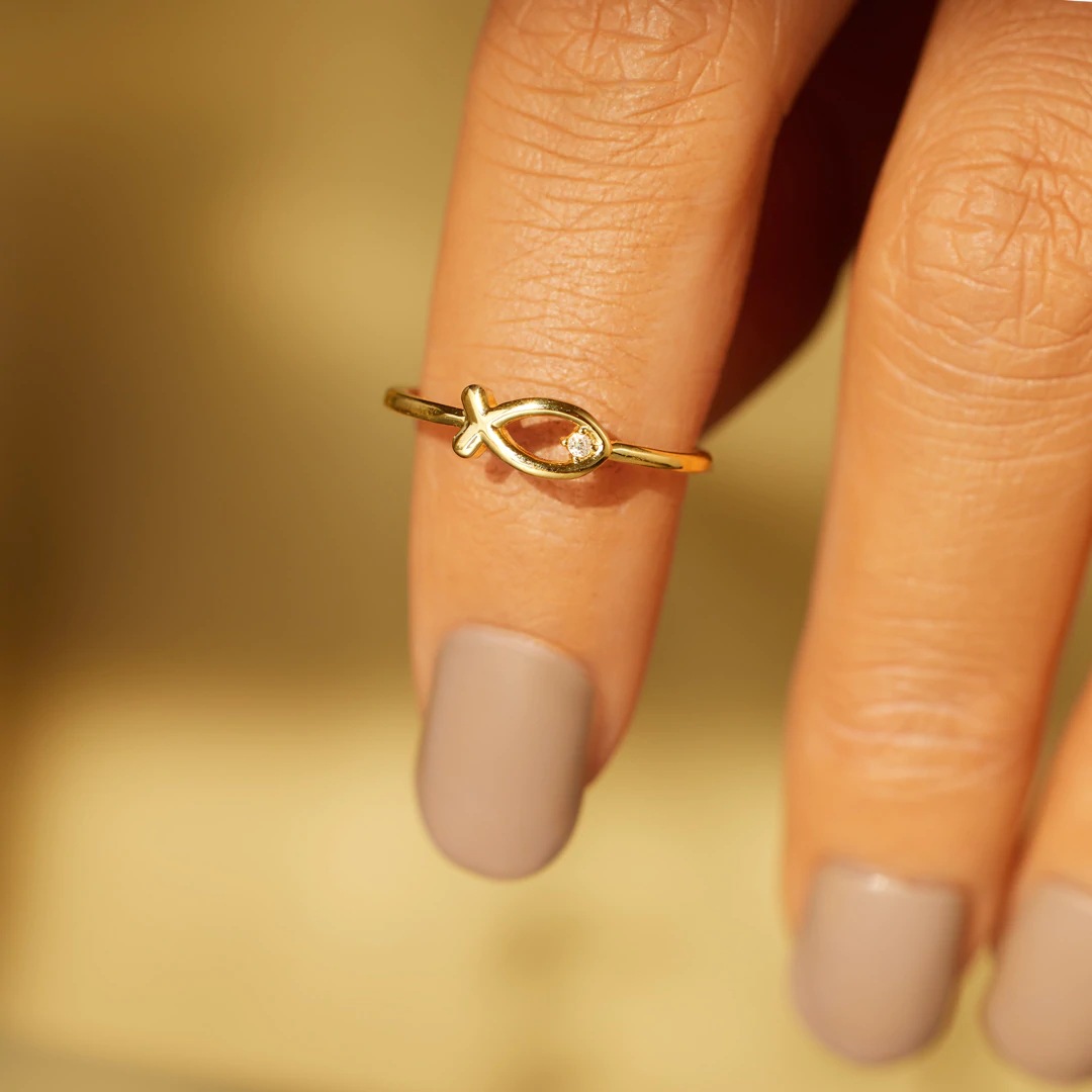 All Seasons Season Women's Gender 925 Sterling Silver Fish Rings 925 Sterling Silver Rings
