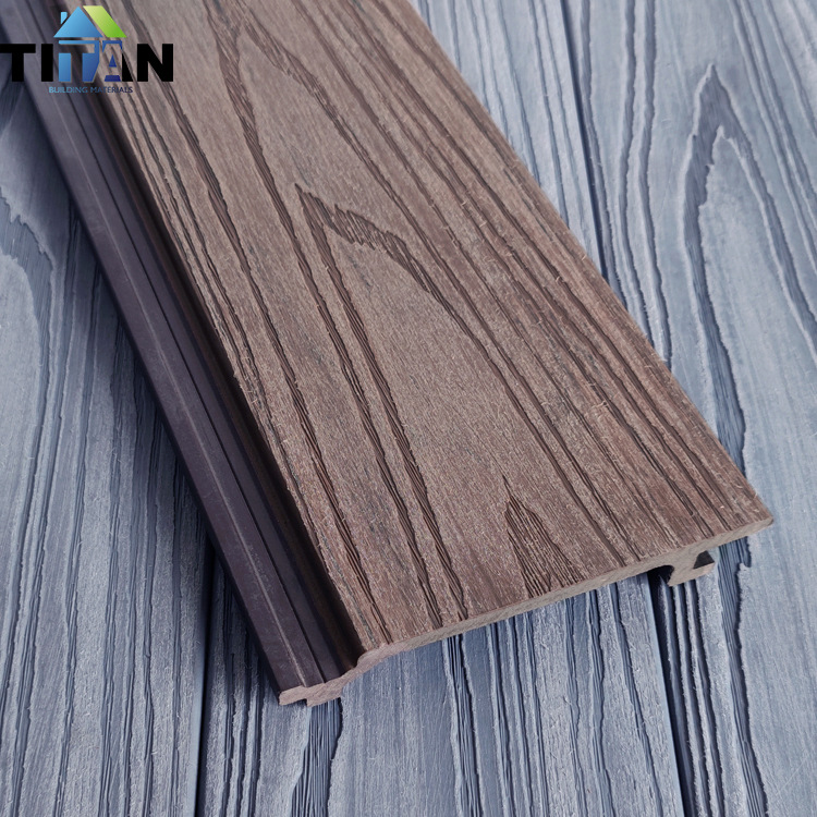 145*25 anticorrosión e impermeable piso de plástico de madera de cuatro orificios cuadrados WPC tablero de pared exterior de madera de plástico