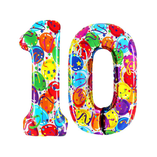 40 pulgadas de color estampado de edad globos digitales de aluminio de gran tamaño decoración de la escena de la fiesta