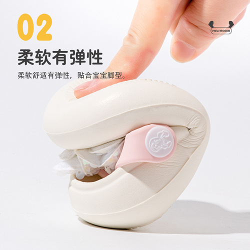 Children's Slippers Summer New Wholesale Cartoon Cute Baby Croc Shoes Soft Baotou Small and Medium-sized Children's Slippers Girls