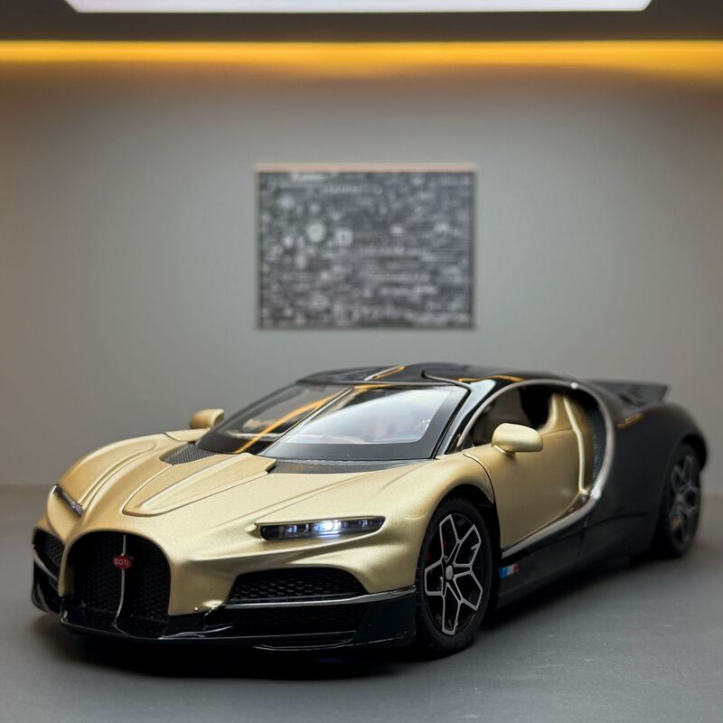Lijiaxin Alloy Car Model 1:24 Tourbillon Sports Car with Sound and Light, Pull-Back Children's Toy Car Model Decoration, Dropshipping