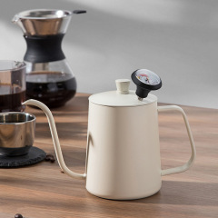 ステンレスコーヒー手抜きポットミニ手抜きポット黒色テフロン細口ポットコーヒー器具