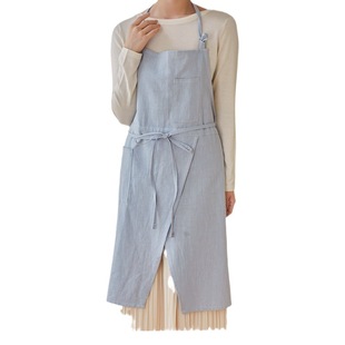 Apron-style linen fabric brand new foreign trade high mid-range Japanese and Korean factory spot simple floral art