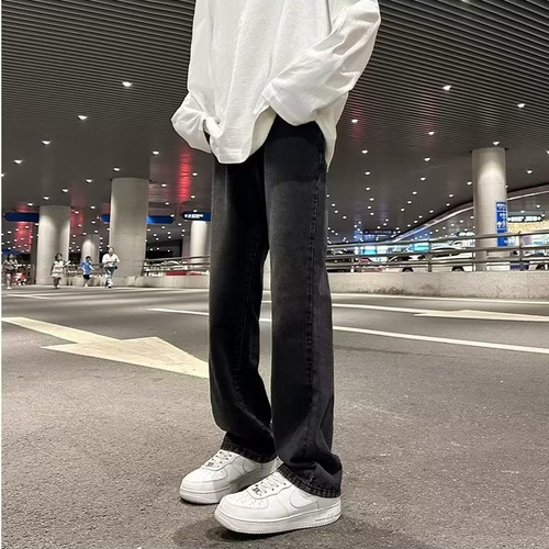 Hollywood-style men's summer 2024 new fashion denim jeans hip-hop Instagram trendy high street fashion punk cool pants