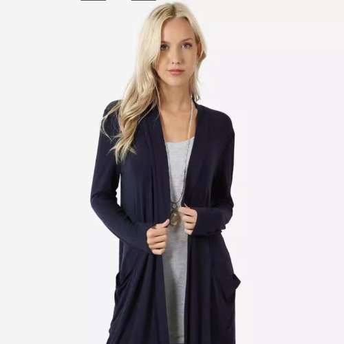  AliExpress Wish Amazon eBay Western Simple Long Sleeve Mid-length Cardigan
