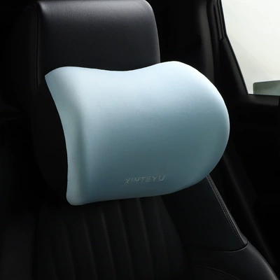 Headrest: Pillow Lumbar Support - blue-headrest