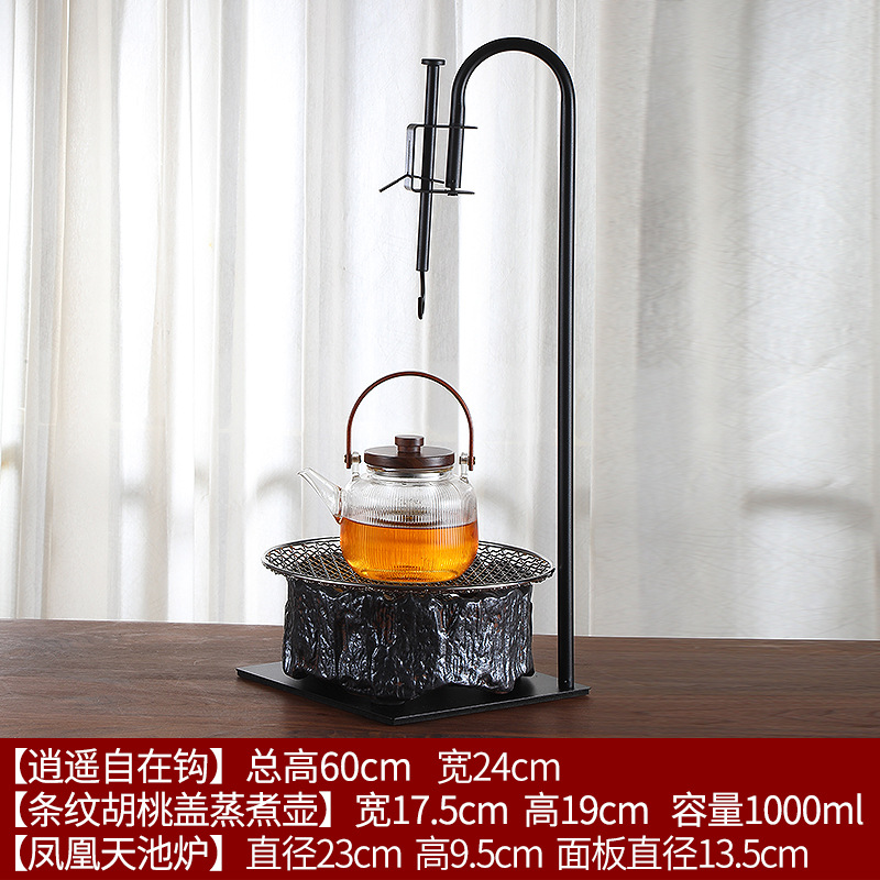 Cocina de té del hogar gancho libre vintage viejo barro de roca eléctrica estufa de cerámica arte del té gancho Kung Fu juego de té accesorios gancho vertical