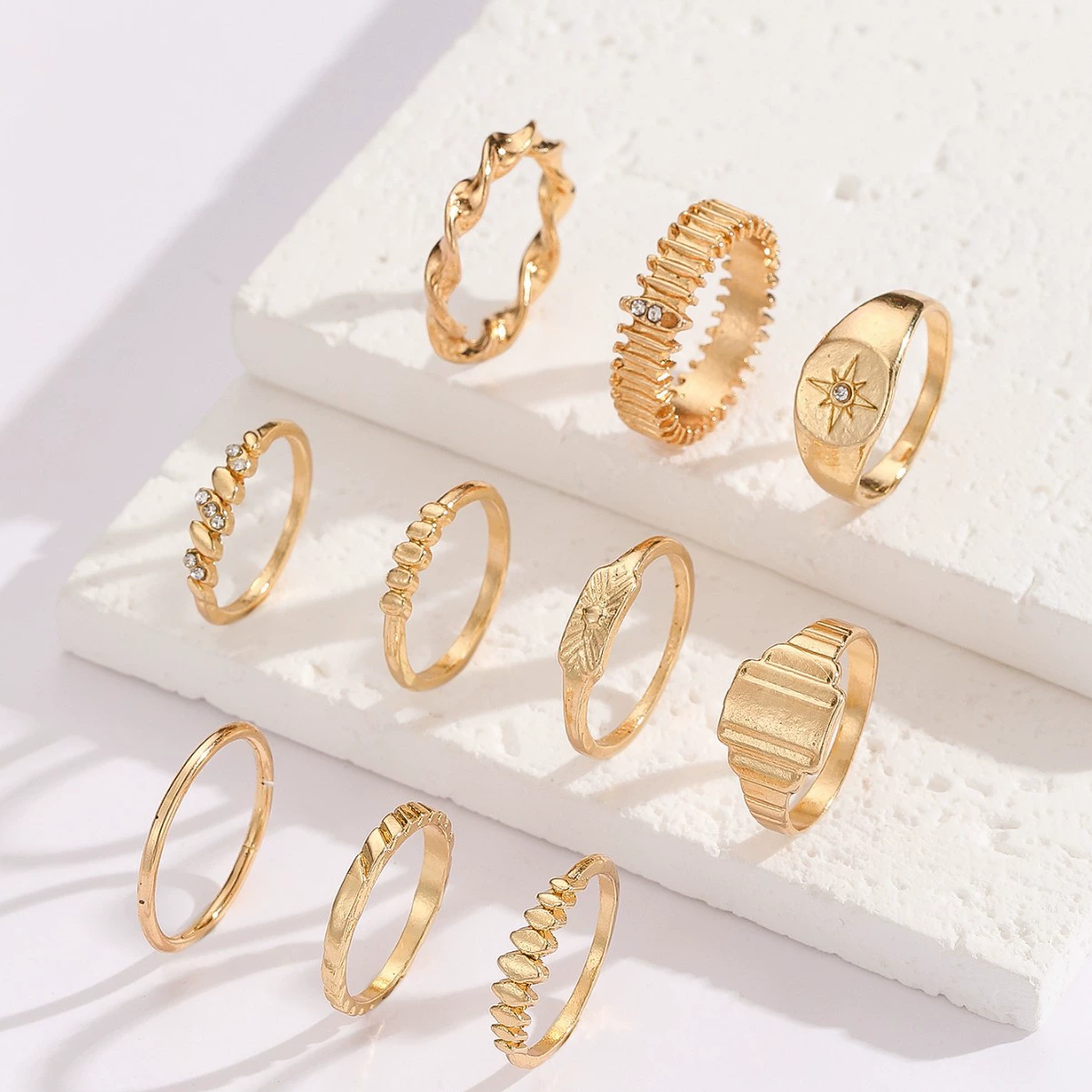Ring, set, Amazon, internet celebrity, punk style, European style