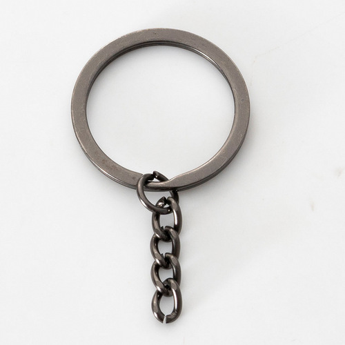 25/30mm gun black key ring with chain hanging single ring sheep eye lobster clasp doll DIY jewelry accessories wholesale