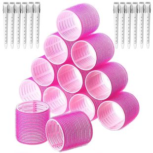 Extra Large Hair Curler Set Self Grip Hair Curling Roller for Long Medium Short Thick Thin Hair Bangs Plastic Curling Rollers