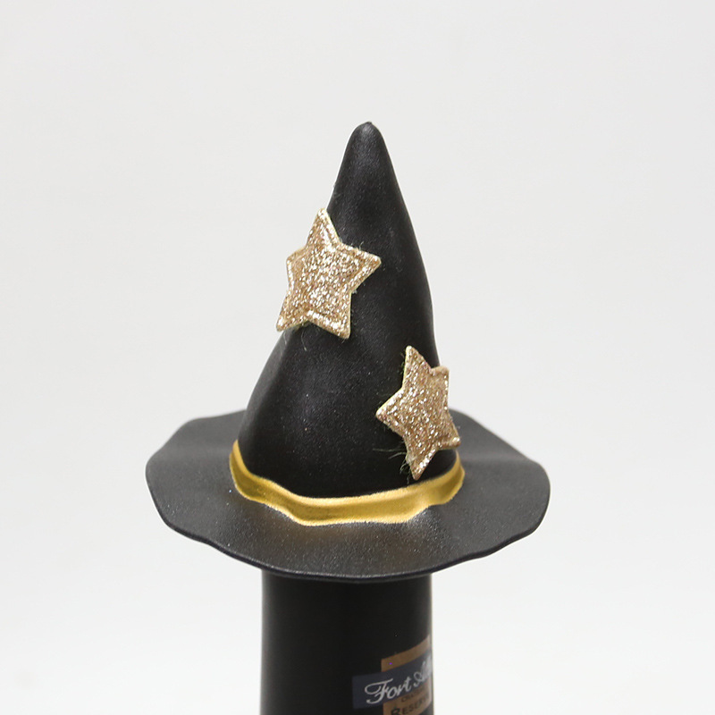 Mini sombrero de bruja de Halloween decoración de botella de vino fiesta de Halloween decoración de sombrero de botella de vino decoración de escena accesorios