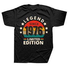 ���羳ŷ�롿LEGEND 1976 VINTAGE Classic Black Cotton T Shirt