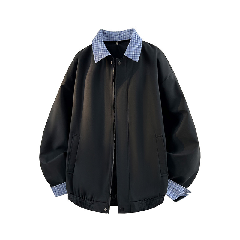 捷展YOU货|格纹百搭工装夹克25秋季新品潮牌格子可拆卸棒球服外套|undefined