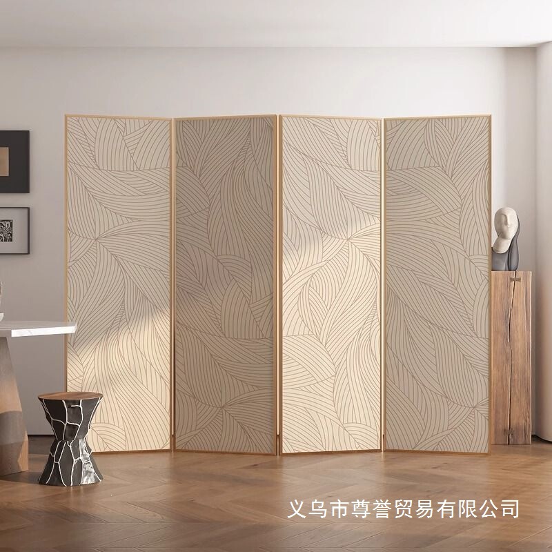 New Chinese-style home screen partition, entryway backdrop, room divider, bedroom, entrance, office, simple folding design