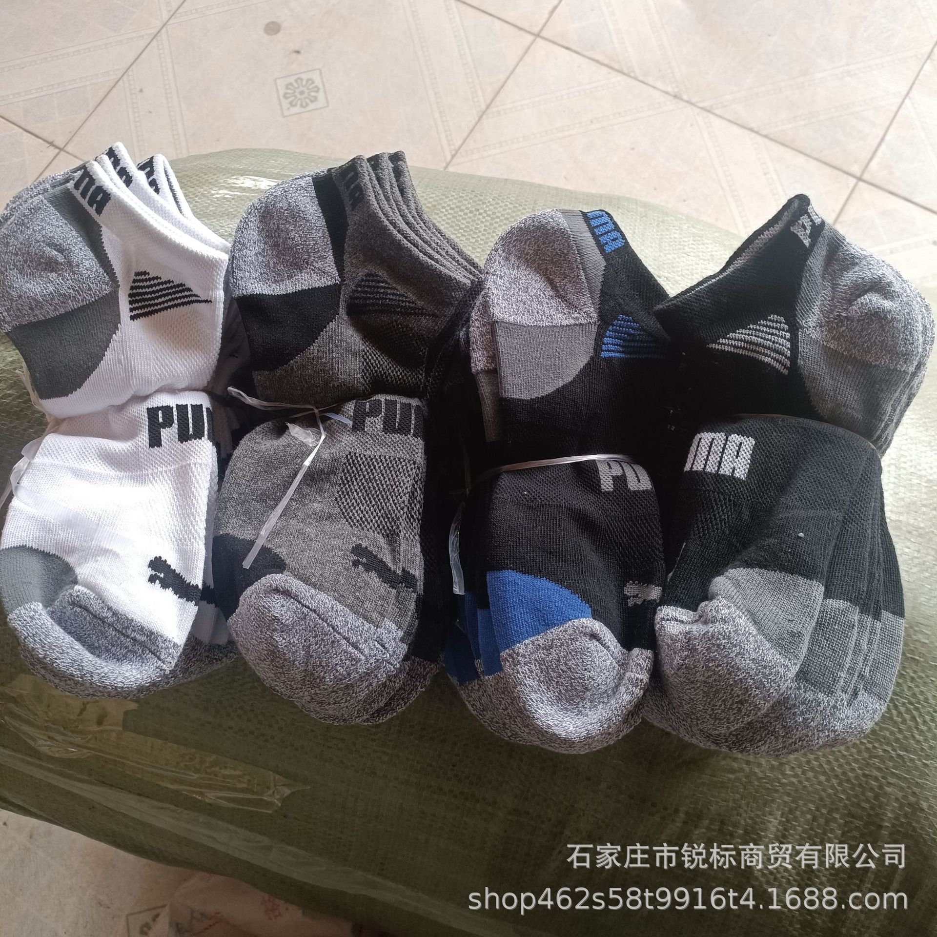 PM foreign trade men's and women's towel boat socks warm thickened outdoor running socks low-top shallow mouth sports stock socks
