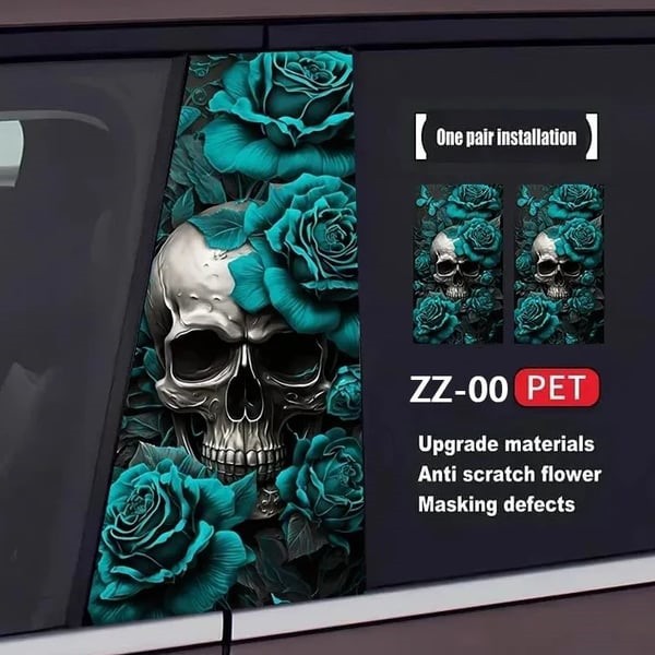 Car center pillar sticker A pillar Nezha 2 clown decorative sticker car window B pillar protective film black Wukong painted Meidu