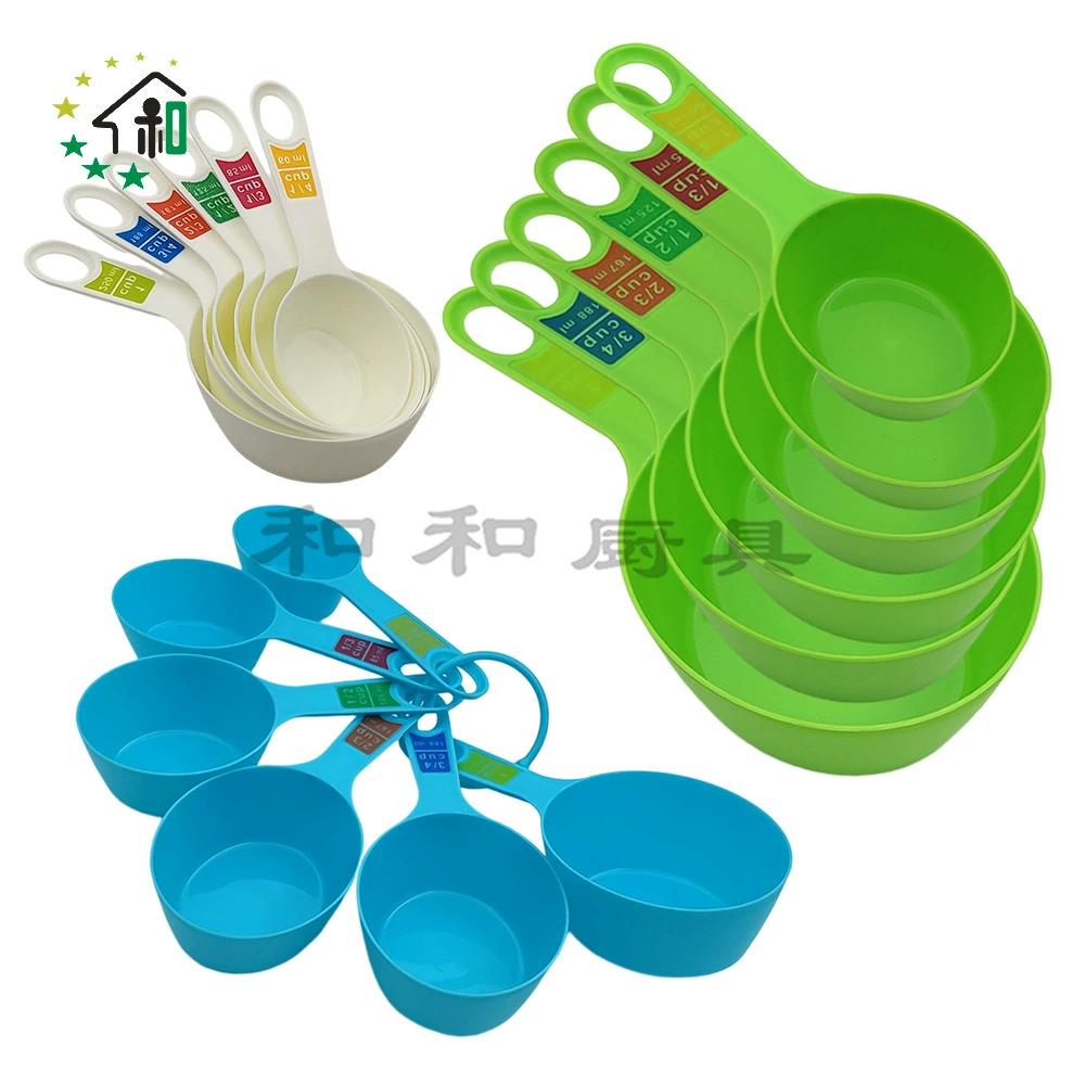 Set, measuring cup, milk powder, plastic measuring spoon, 6 pieces, handmade