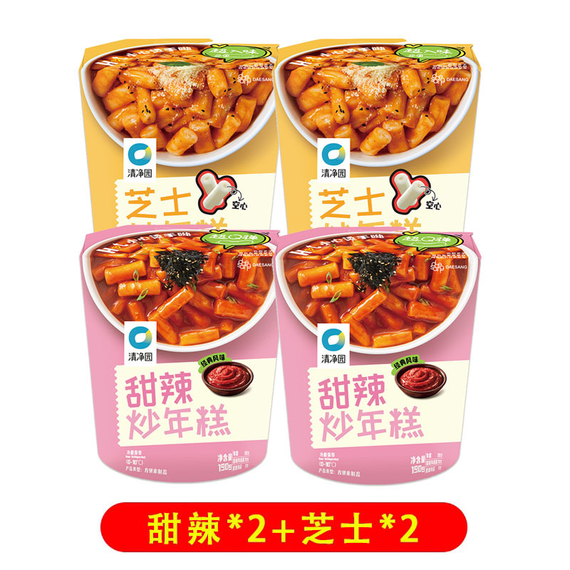 【4컵】달콤매운맛 190g*2컵 + 치즈맛 190g*2컵