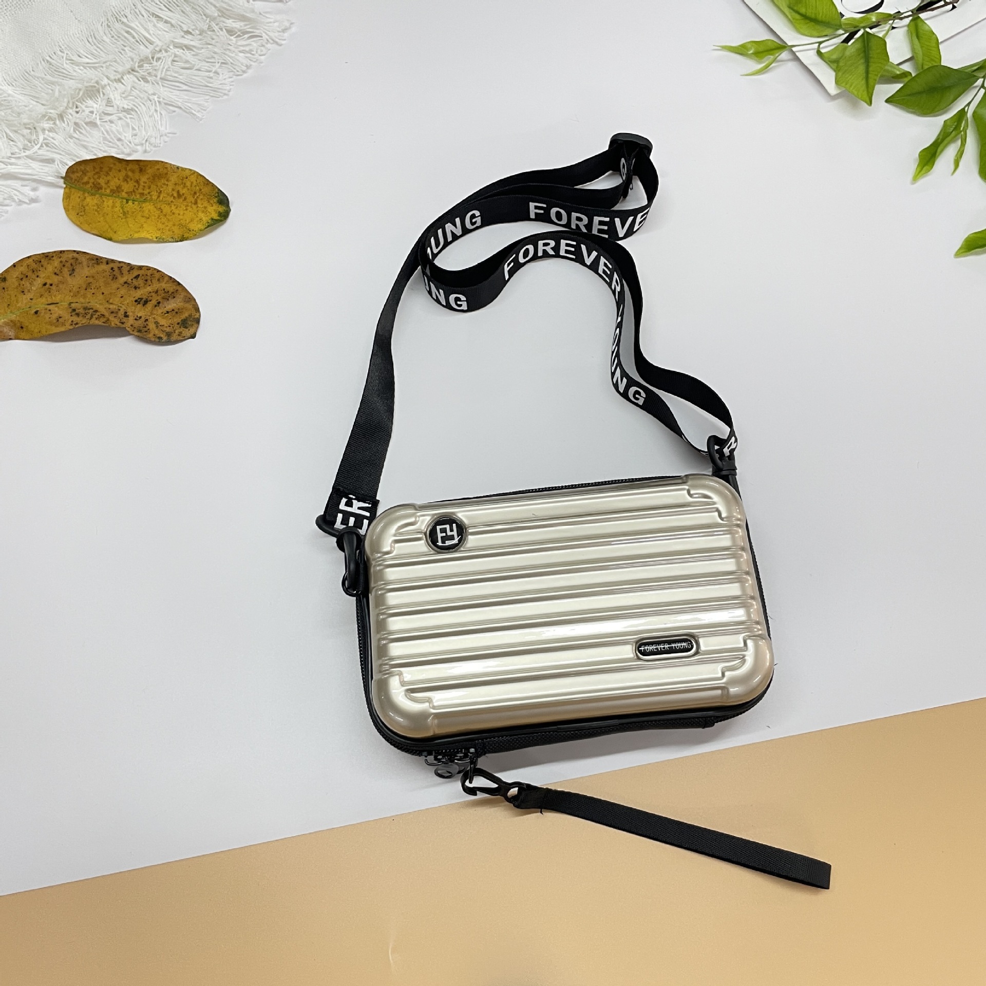 PC duro Shell bolsa de cosméticos fijo LOGO hombro mensajero bolsa de viaje conveniente bolsa de lavado bolsa de almacenamiento de equipaje