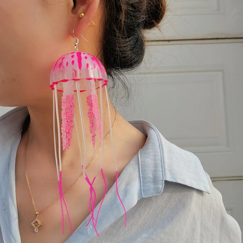 Geometric Pattern Exaggerated Novelty Geometric Tassel Silica Gel Women'S Earrings