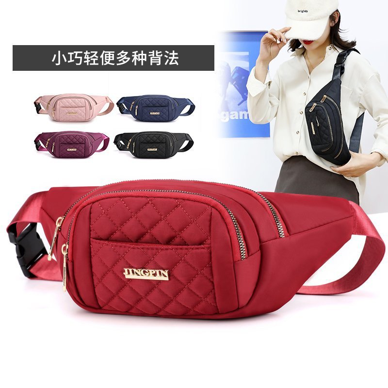 Bolsita de diamantes de hilo bordado nuevo transfronterizo, bolso de pecho de mujer de moda multicapa, cambio, cajero, bolso comercial de gran capacidad