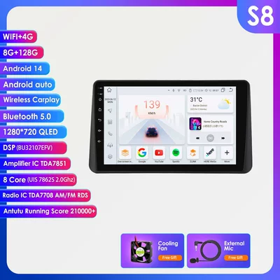 DVD Navigation: Duster 3Rd Generation 24-26 - 8128g-wifi4glte-version-7862-carplay-eight-core-9inch-suitable-for-dacia-duster-3rd-generation-2024-2026-low-configuration