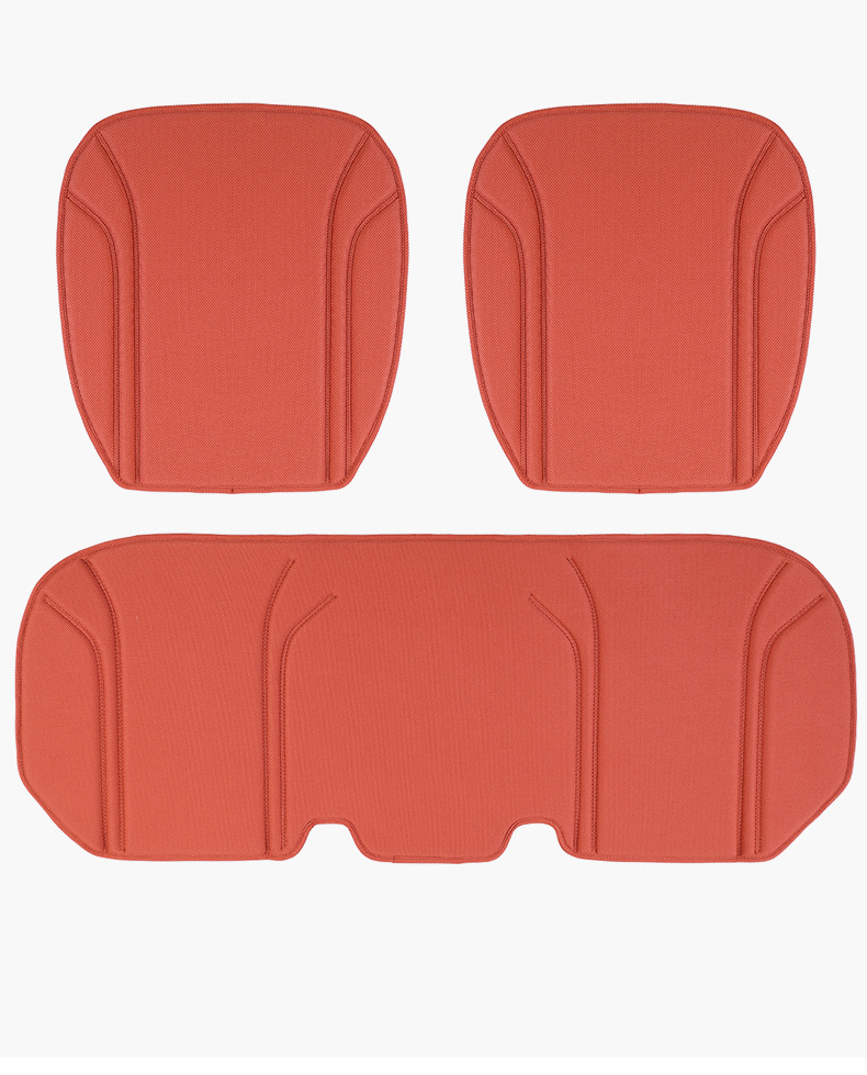 Car seat cushion and seat cover three-piece set, simple summer new model, stylish and versatile, breathable seat cushion, cross-border